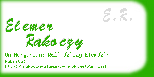 elemer rakoczy business card